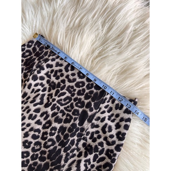 She and Sky Women's Animal Print Faux Suede Mini Skirt Black White Size Small - Picture 9 of 11